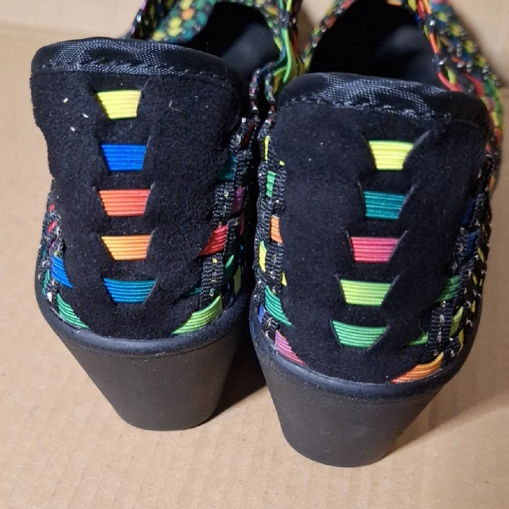 Steven By Steve Madden Brice Multicolor Woven Wedges 7